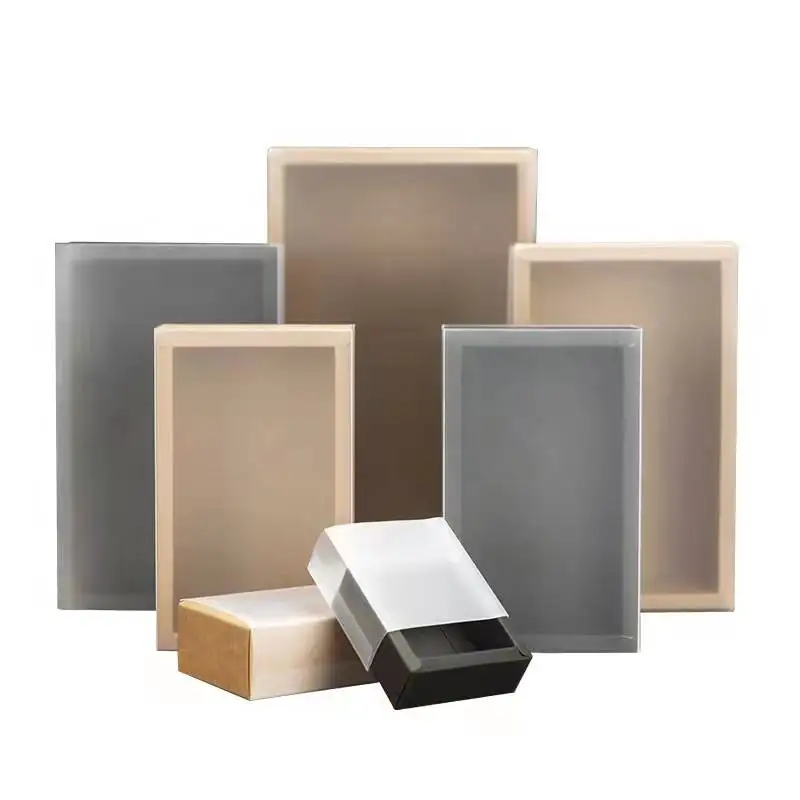 Custom Sliding Paper Box Bands Full Color Printed Logo Spot UV Cardboard Packaging Sleeves for book cd dvd