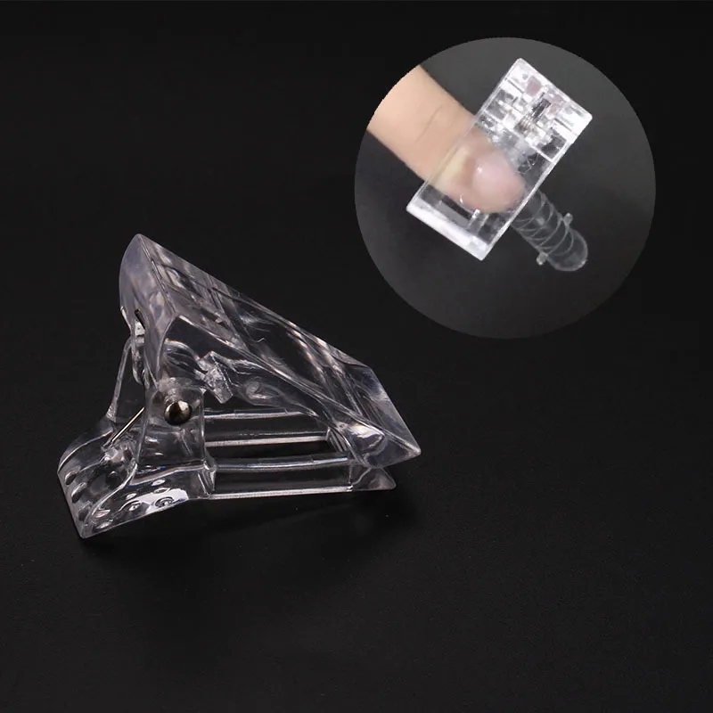 
Crystal Nail Tips Mold Fixing Clip Nail Art Tool Clips for Crystal Extension Nails 