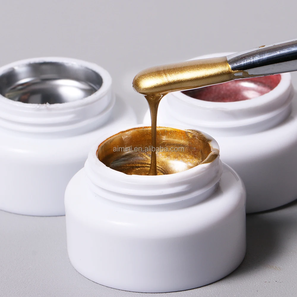 oem custom logo private label hot sale 5ml nails art liner gel paints uv led gel polish soak off metal painting gel