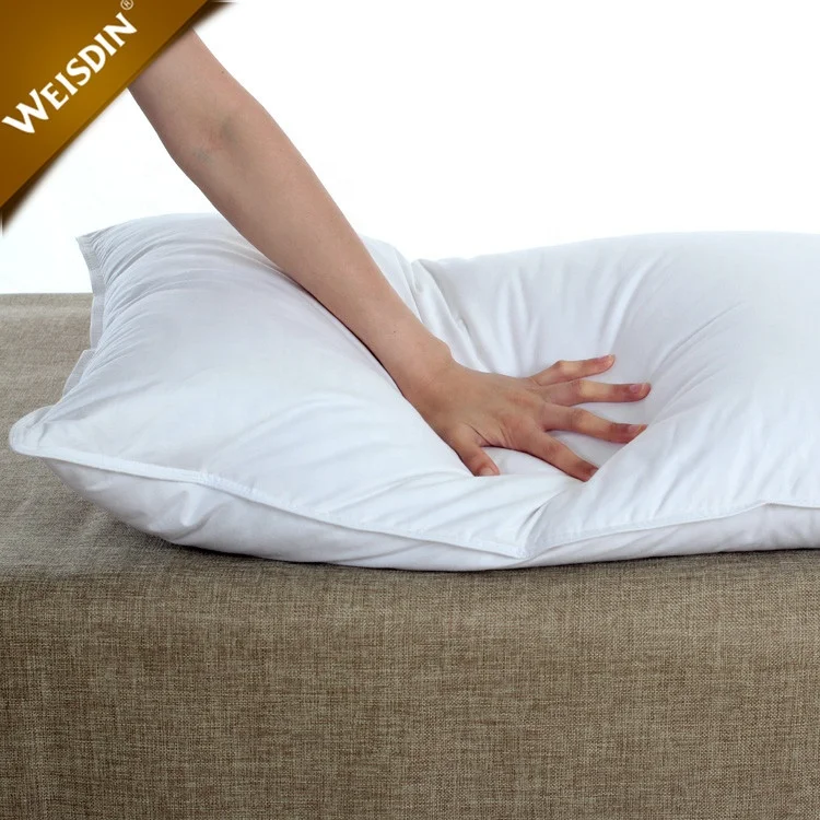 Custom white luxury 100% cotton soft and comfortable goose down pillow down bed pillow