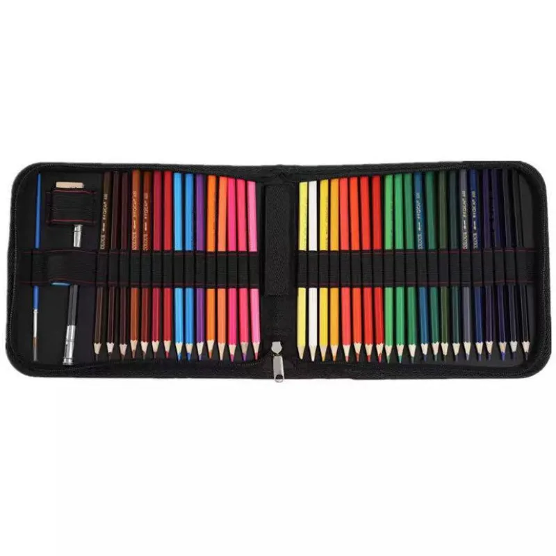 Hot selling natural wood multi color pencils set for kids,50/72colored