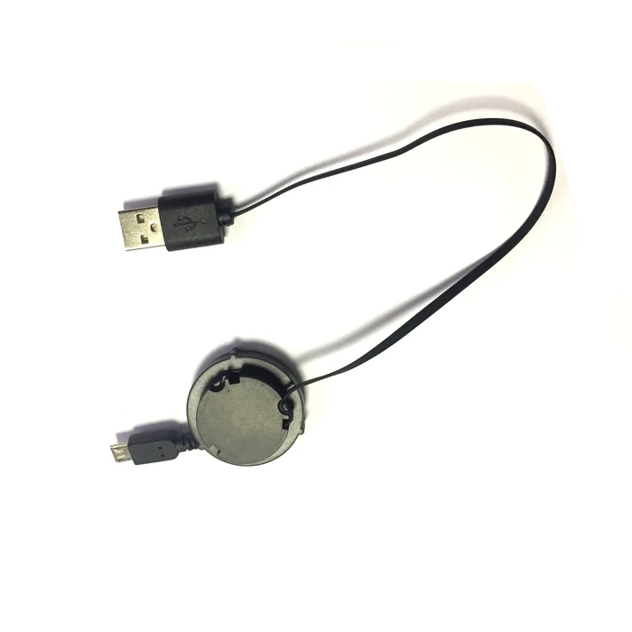 1.2A one side reel single end one-way one way pull retractable micro usb charging cable
