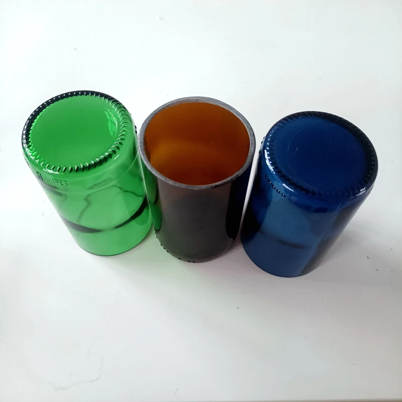 Recyclable 10oz 12oz beer Wine Bottle Cut Glass Recycled