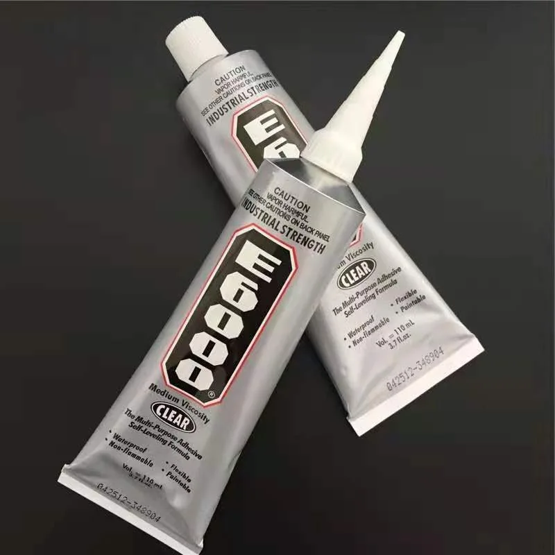 E6000 Aluminum Tube Drill Spotting Glue Highly Adhesive Metal Plastic Leather Cloth Shoes Clothes DIY E6000 110ML 29.7ML