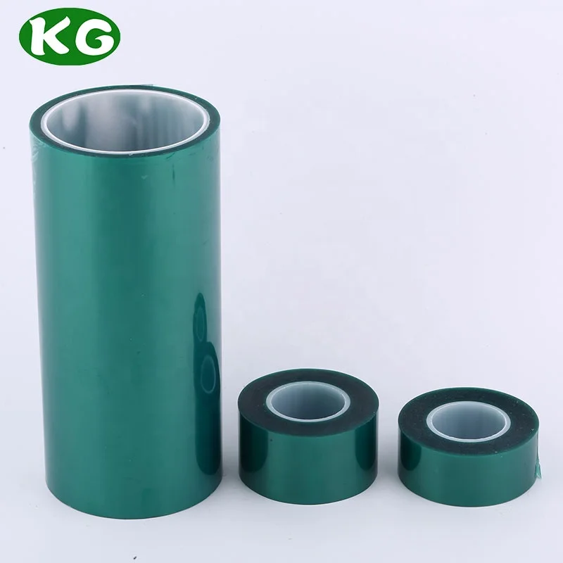 High Temperature Heat-resistant PET Silicone Adhesive Green Insulation Polyester Tape For Insulation Masking