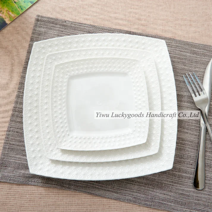 LG20190620-8 factory sale cheap price ceramic plate sets dinnerware white plates for home restaurant hotel