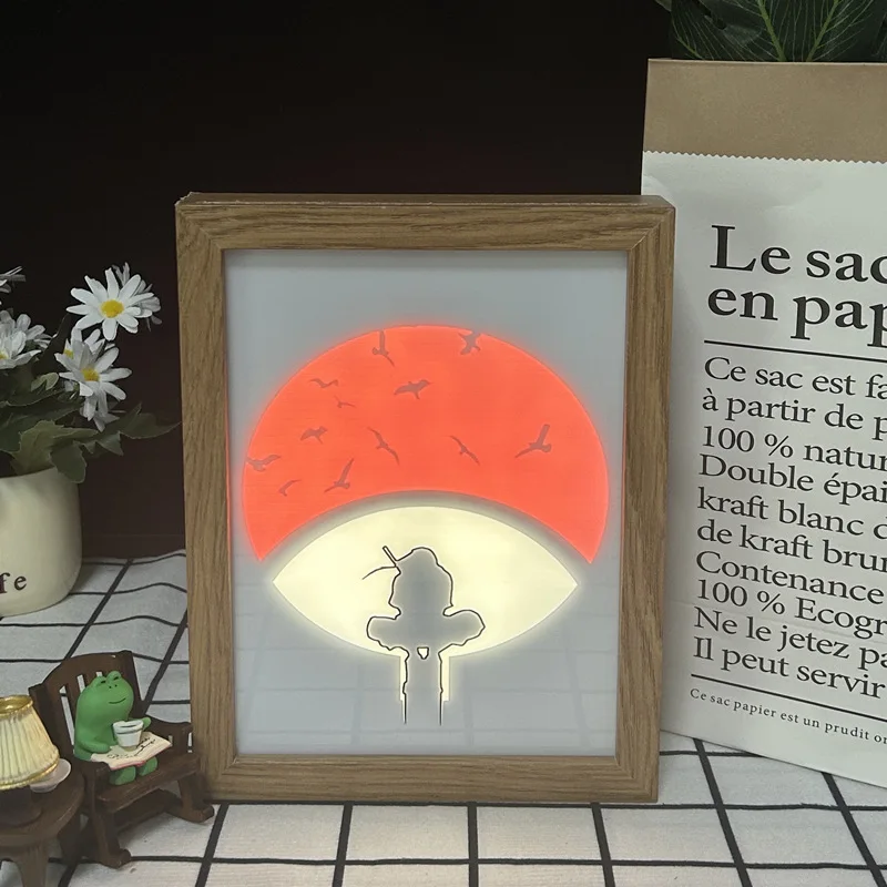 45 Styles Gift Table Picture Lamp Xmas Gift Uchiha Itachi Uzumaki Gaara Kakashi Akatsuki Anime Photo Frame Night Light