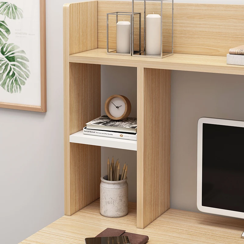 
Eco-friendly adult modern office home simple study office writing desk with book shelf 