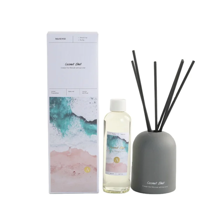 M&SENSE 200mL Glass Jar Reed Oil Diffuser, 2021 Luxury Loris Reed Diffuser