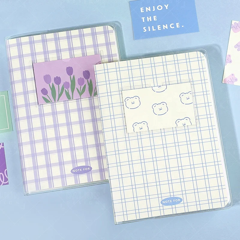 Wholesale PVC notebook A5 custom soft cover korean  flower printing  Kawaii notebook
