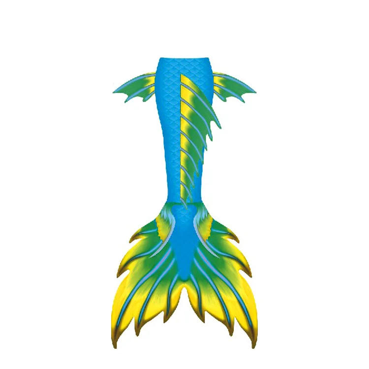 Hot selling colorful inflatable mermaid tail with monofin and fins with fast delivery