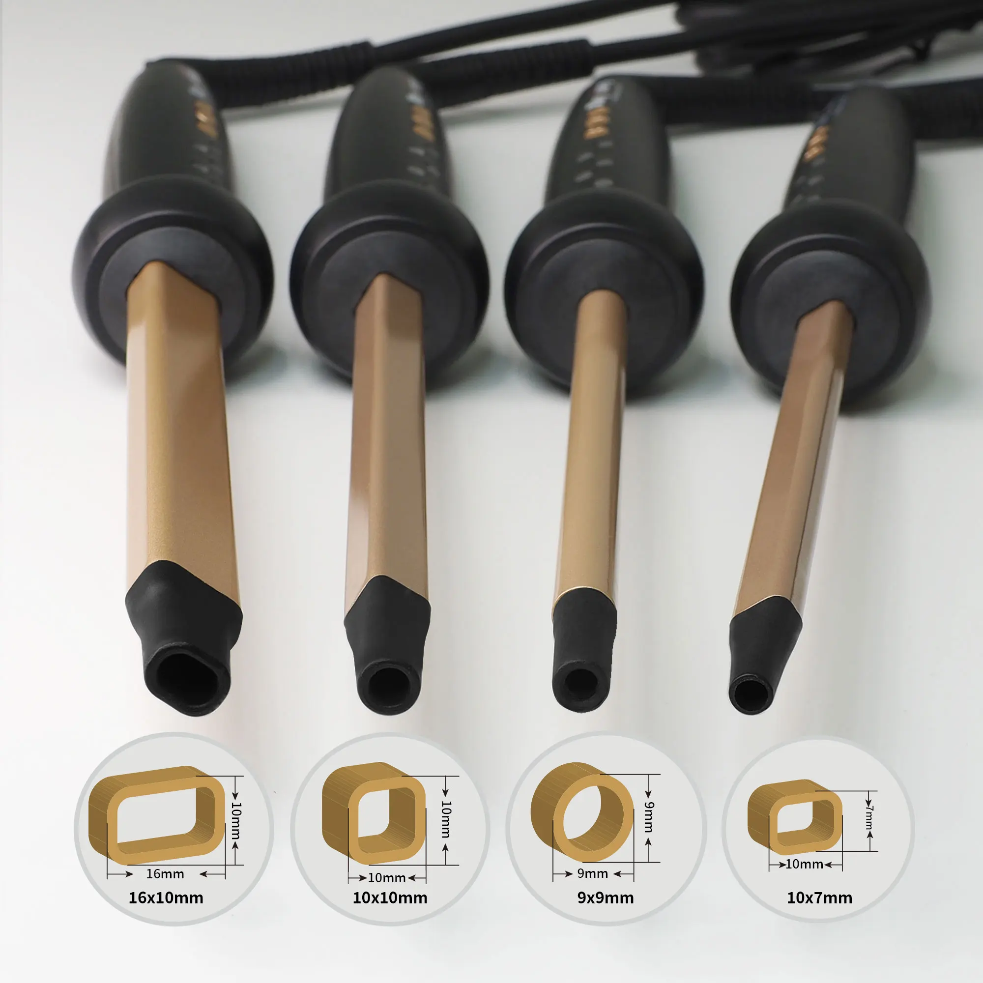 Private label Tourmaline Micro Stick wand 9mm Chopstick styler Afro Curl hair curling iron