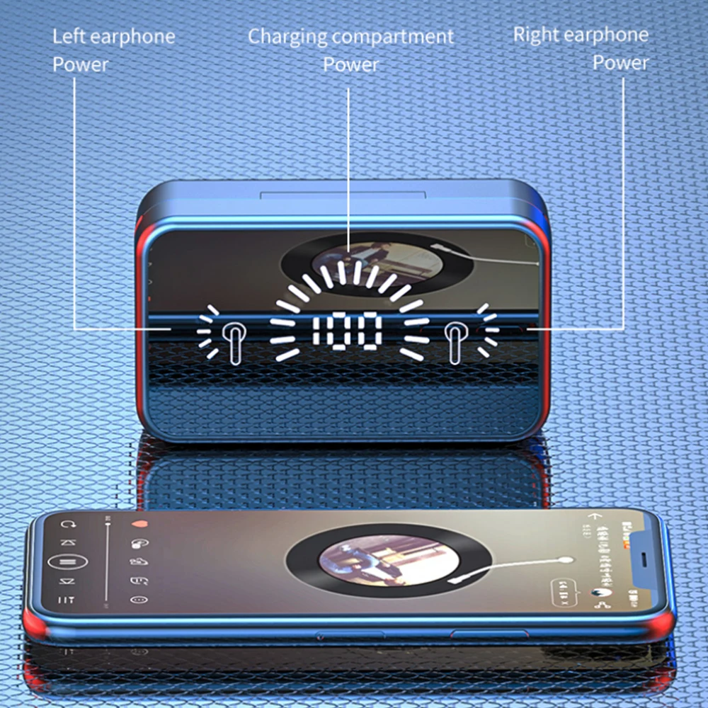 Leadingplus OEM HIFI настоящая стерео Водонепроницаемая Bluetooth 5 1 беспроводные наушники-вкладыши наушники гарнитура зеркальный