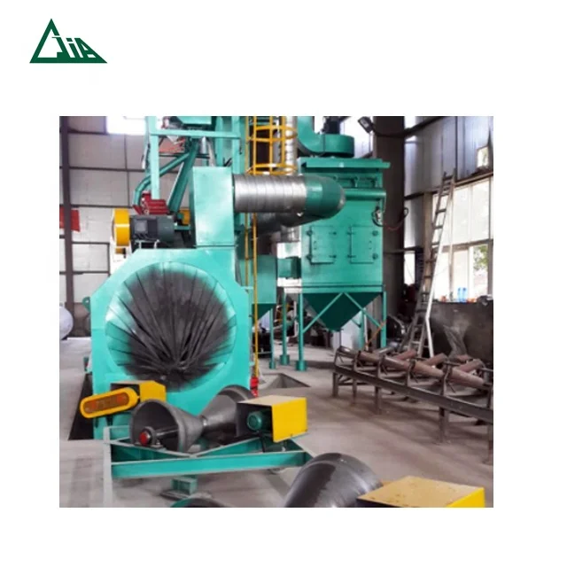 China manufacturer QGW steel pipe shot blasting machines for internal and external cleaning