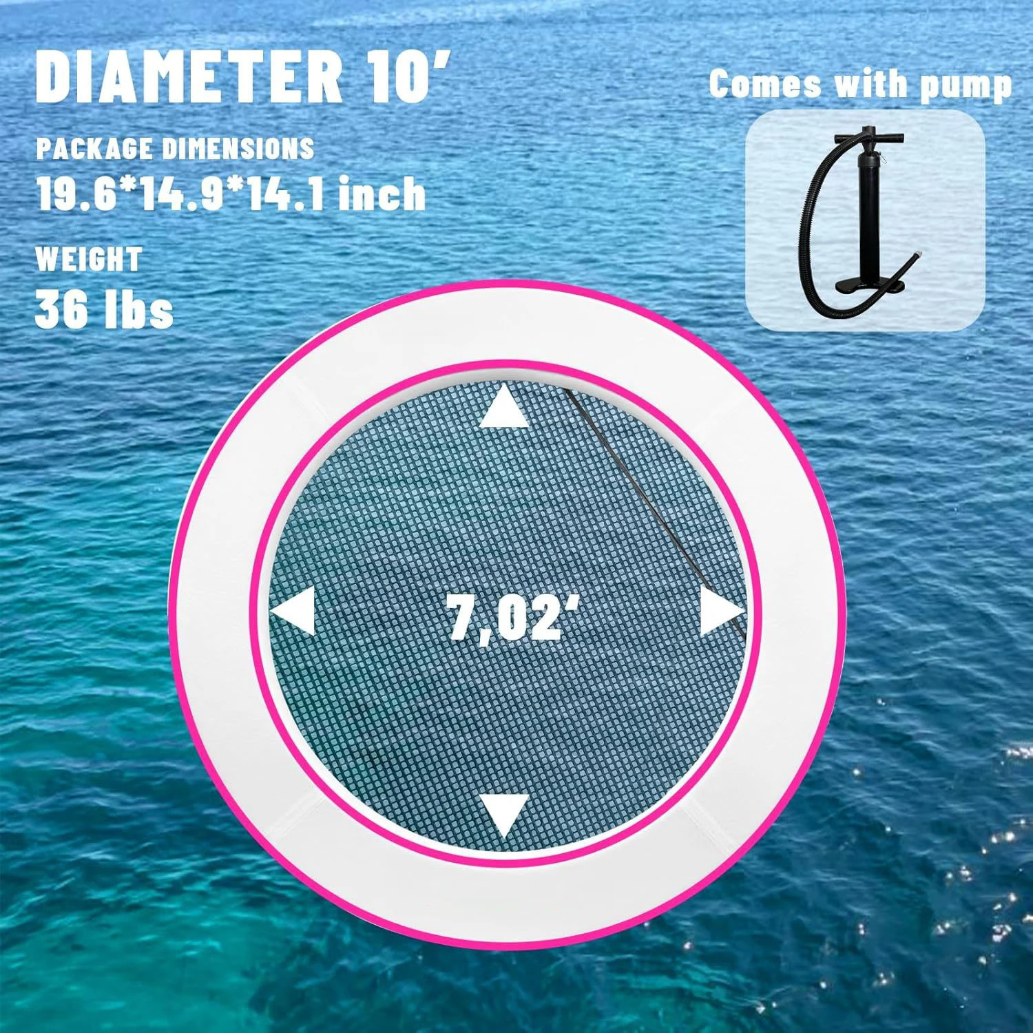 Manufacturer Custom Floating Dock with Mesh Inflatable Water Hammock Round Floating Water Platform