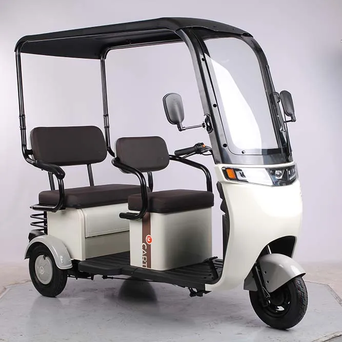 China Factory 2023 New Model 3 Wheels Electric Passenger Tricycles With Roof Three Wheel Scooter For Adult