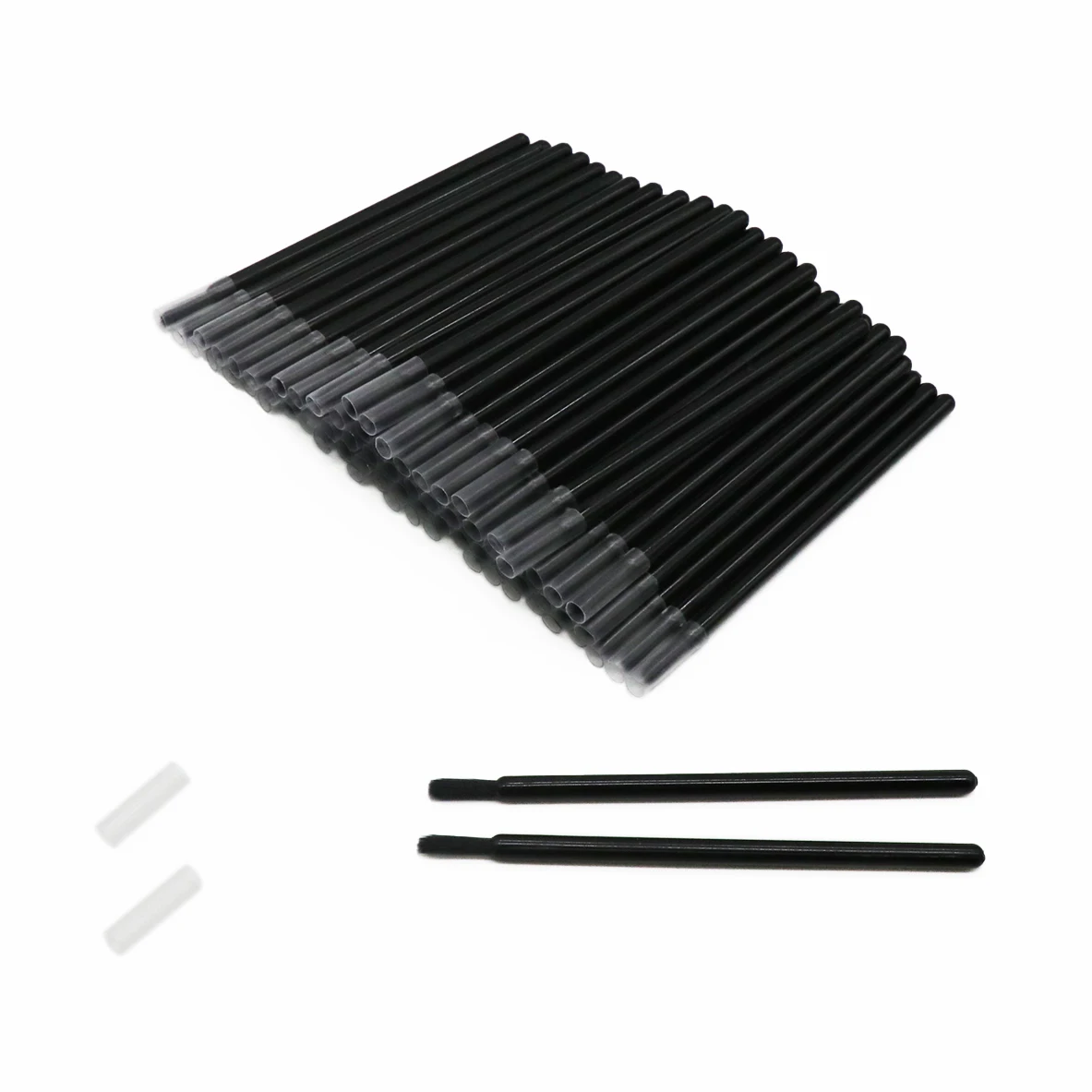 Wholesale High Quality Hand made Disposable Solid Handle Lip Brush Lip Gloss Lipstick Applicator Make up Tools