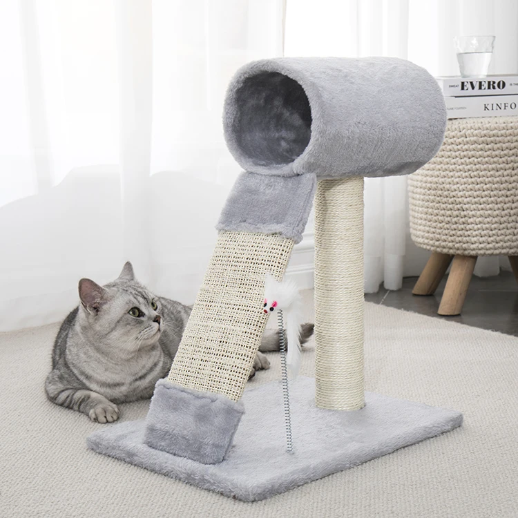 Factory Eco-Friendly Simple Cat Climbing Tree Strong Solid Cat Scratcher Fashionable Cat Sisal Post
