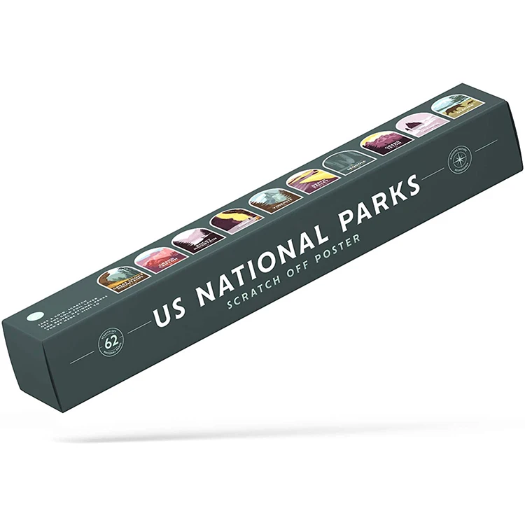 Manufacturer Wholesale Art Paper Painting The National Parks In Us Scratch Off Poster