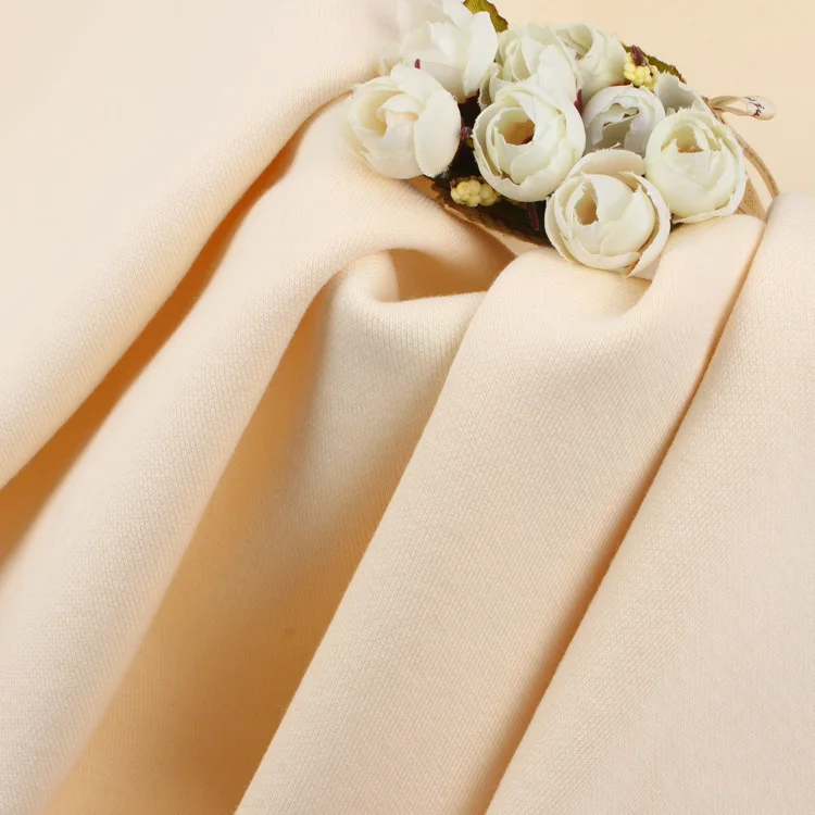 Ready to ship heavyweight cvc 60/40 fleece fabric knit short pile terry fleece fabric for hoodies