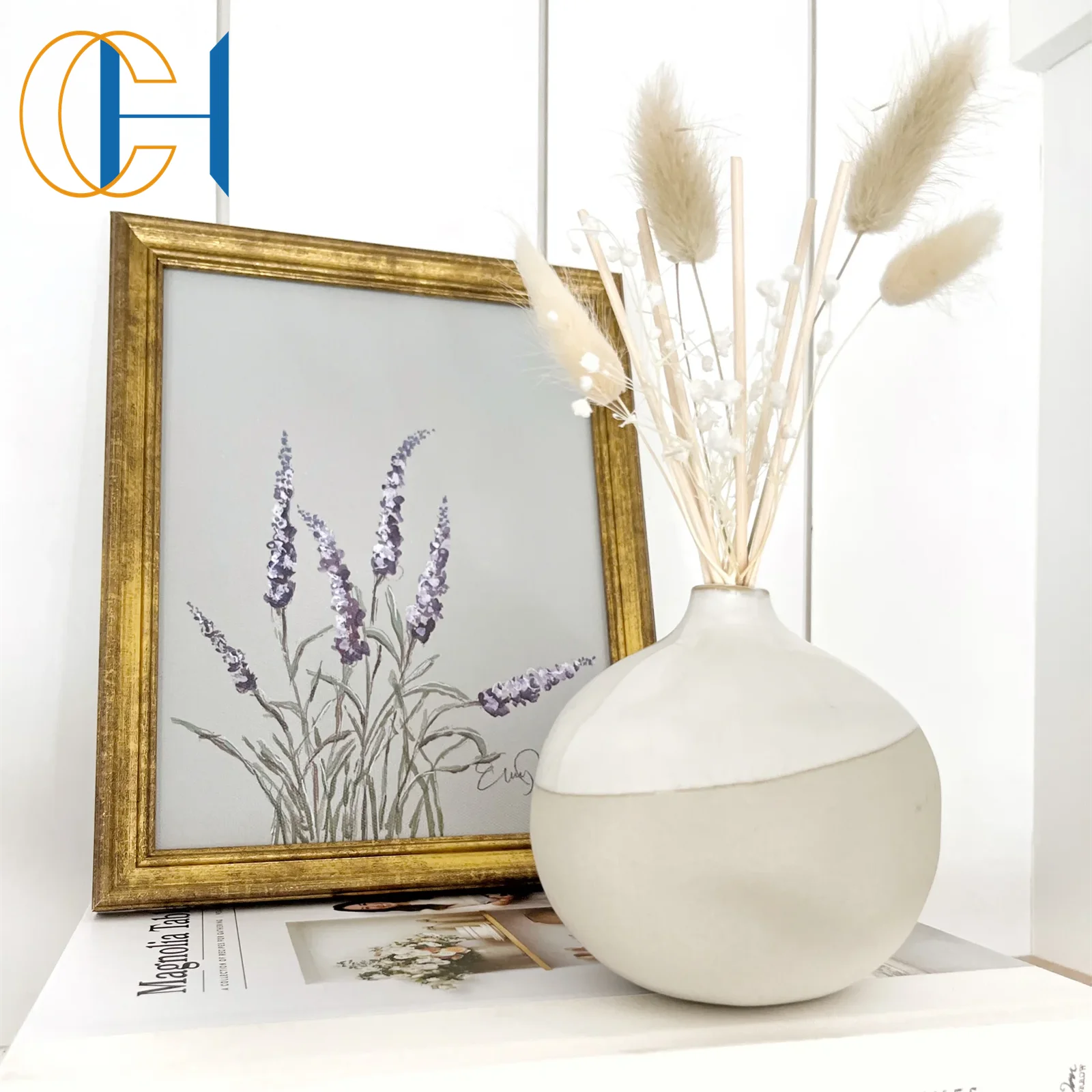 C&H Custom Wholesale Luxury Modern Reed Diffuser Set Aroma therapy Ceramic Diffuser for Essential Oils Air Freshener