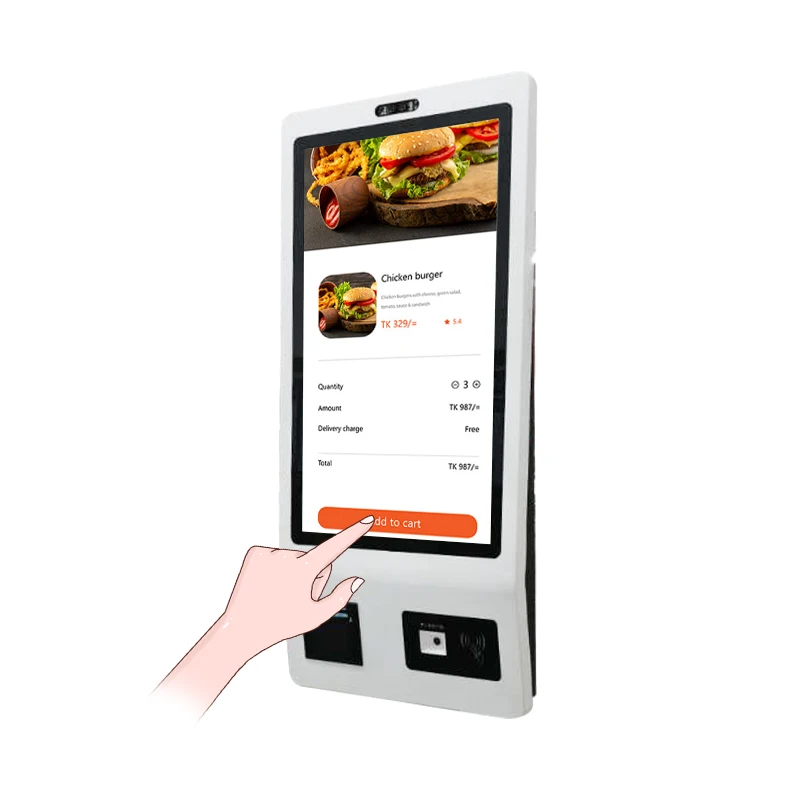 32 inch Self Service Payment Kiosk Automatic Touch Screen Kiosk Self Ordering Machine self-service kiosk for Restaurant