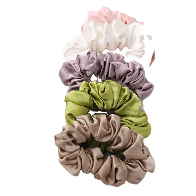 Soft Wholesale 100% Cheap Polyester Satin Silk Fabric Hair Scrunchies
