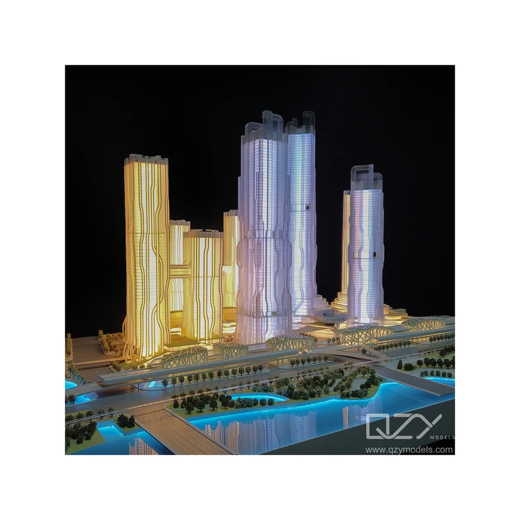 Конкурентоспособная цена 1:500 архитектурная модель для Haizhu Innovation Bay Lijiao Core Area Convention Style