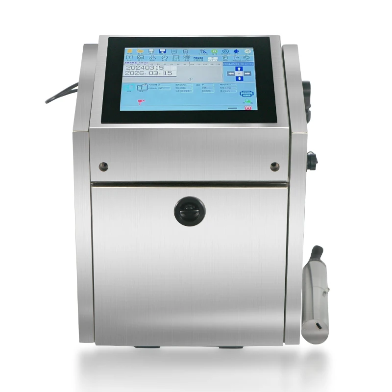 Manufacturer Direct Sales High-speed Touch Screen 6-line Small Character Inkjet Printer QR Code Production Date Barcode Printer