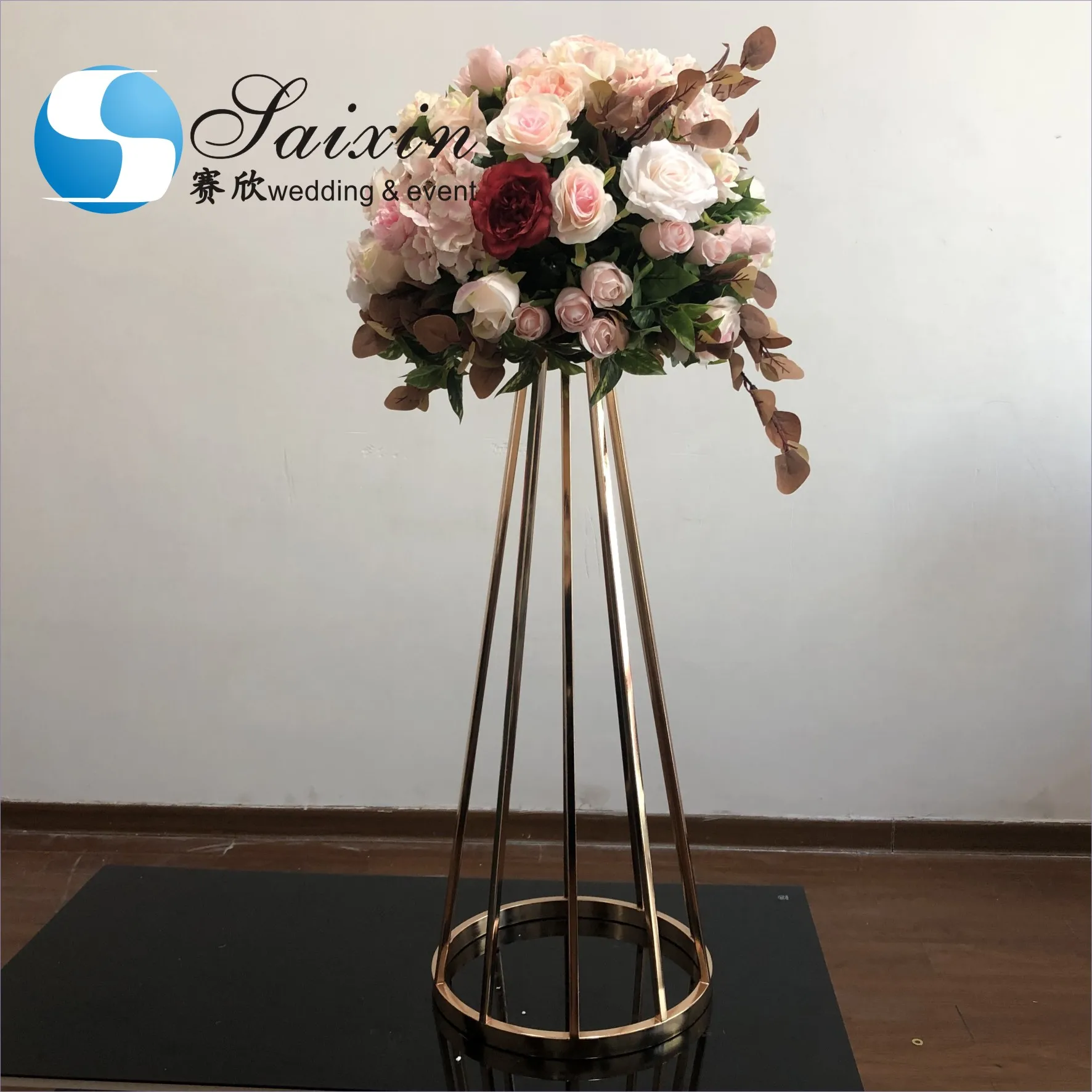 ZT-417G New taper circular  flower stand centerpiece wedding  table stands for events