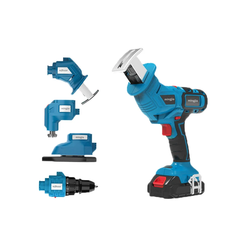 HENGLAI power tools five in one 4.0ah cordless brushless impact drill wrench Reciprocating saws 21v combo kit set