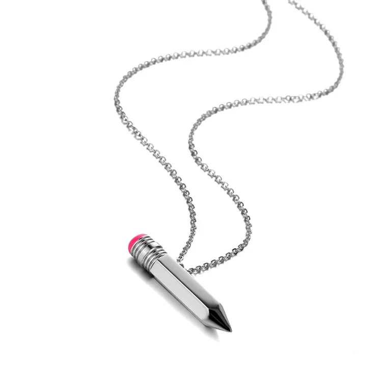 Inspired Pencil Luxury 316 Stainless Steel Fine Fashion Jewelry Pvd Pendant Necklaces 2024 for Woman Women Man Wholesale