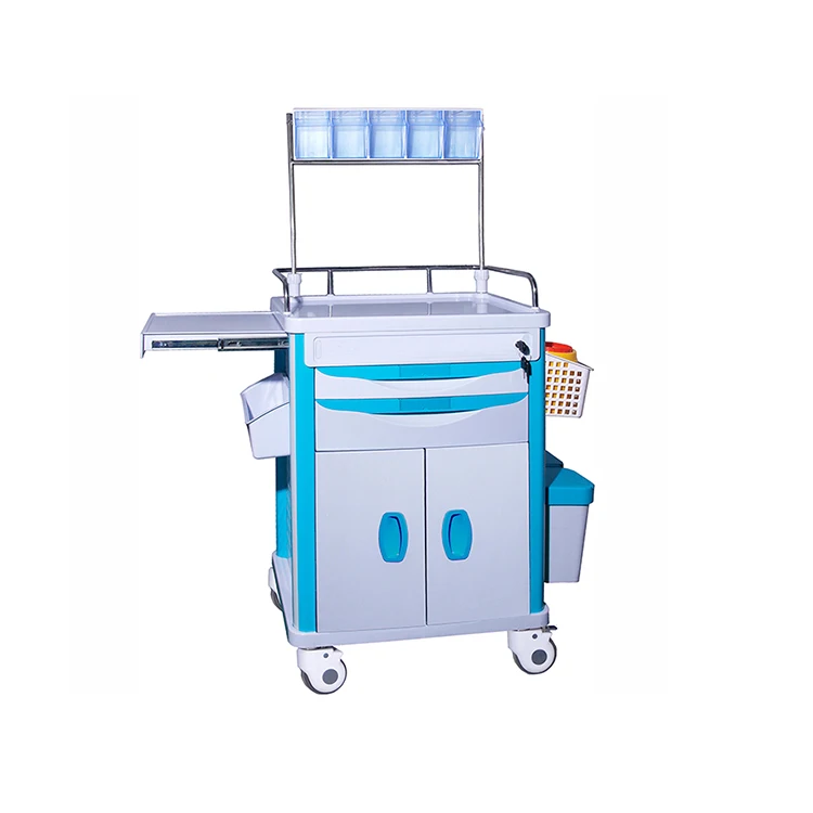 Недорогая тележка для аварийной медицинской одежды Abs анестезирования тележки уборки больниц