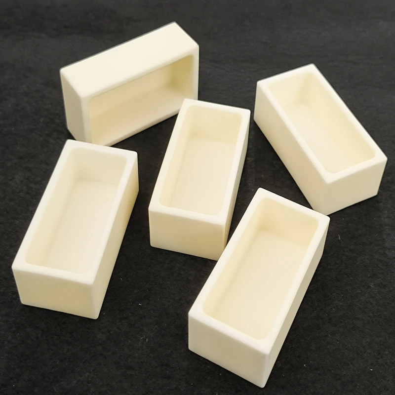 99.7% Al2o3 Ceramic Alumina Crucible High Temperature Corundum Boat
