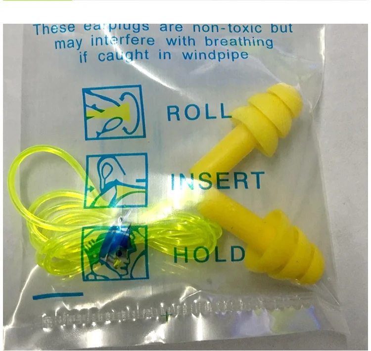 Wholesale silicone ear plugs for noise reduction sleeping ear plugs with cord