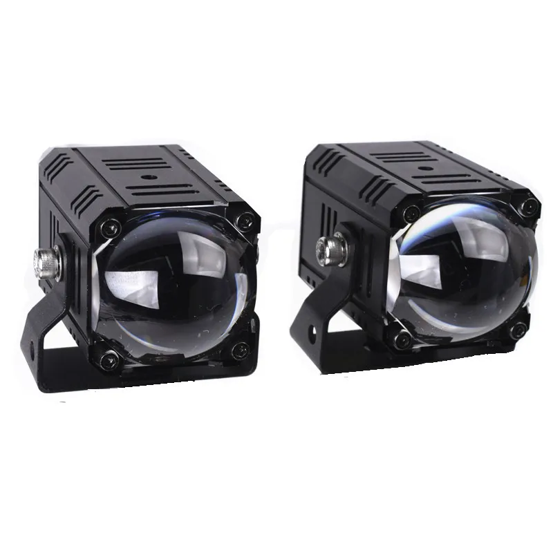 Новая светодиодная фара для мотоцикла 12 В мото прожекторы X6 белый красный синий Hi Lo Beam мотоцикл скутер ходовые огни