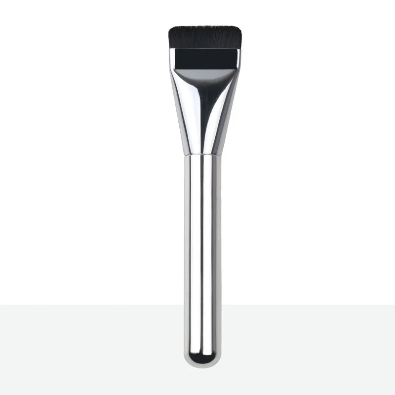 Hot sale Thin  Plastic Handle Foundation Brush  Makeup Brush Single professional Synthetic hair cosmetics makeup brush