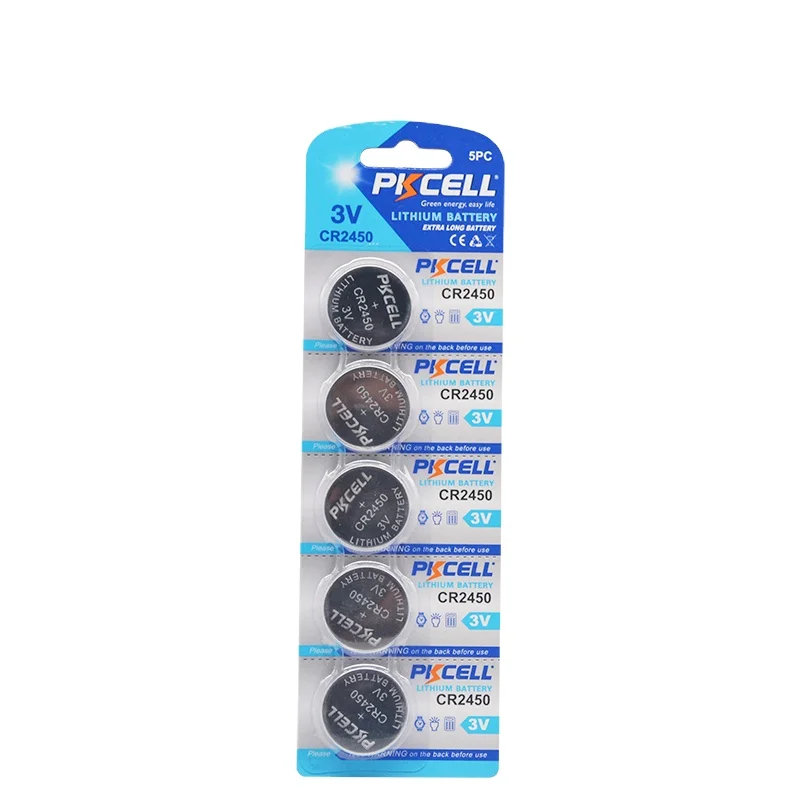 Non Rechargeable 3Volt Lithium Battery CR2450 Cr2032 Coin Cell for Led Light and