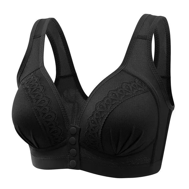 High quality new bra wireless middle-aged thin front buckle tank top bra large size underwear