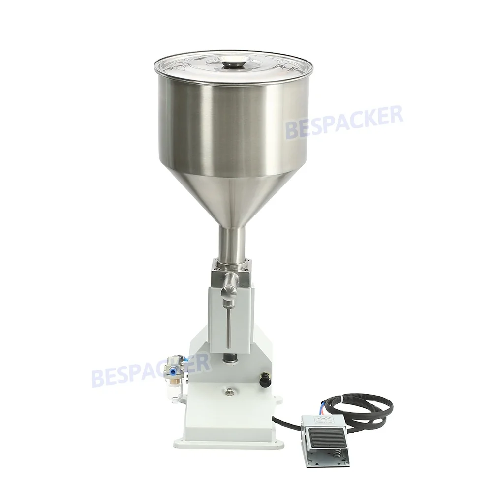 A-02 50ml 100ml Manual Stainless Steel Paste and Liquid Filler Cosmetic Shampoo Cream Bottle Filling Machine