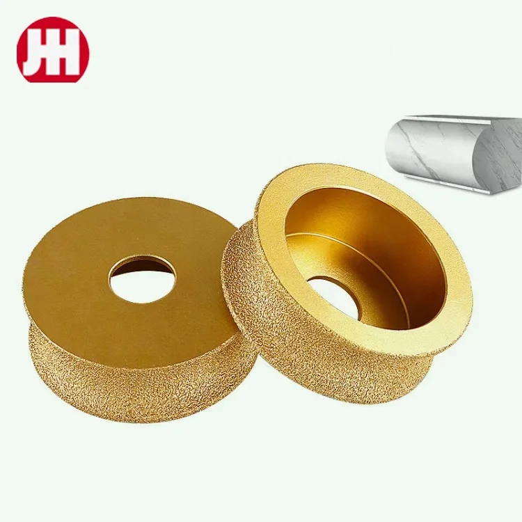 Wholesale 75mm Vacuum Brazed Marble Granite Stone rounded edge angle grinder Diamond Grinding Wheel