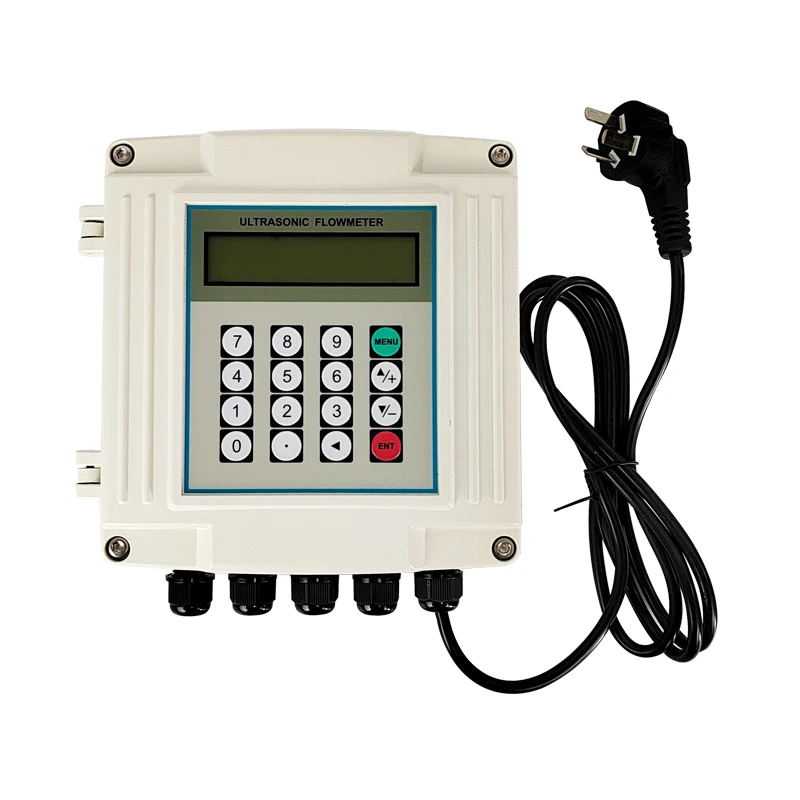 Wall mounted ultrasonic clamp on water flowmeter battery power tuf 2000b