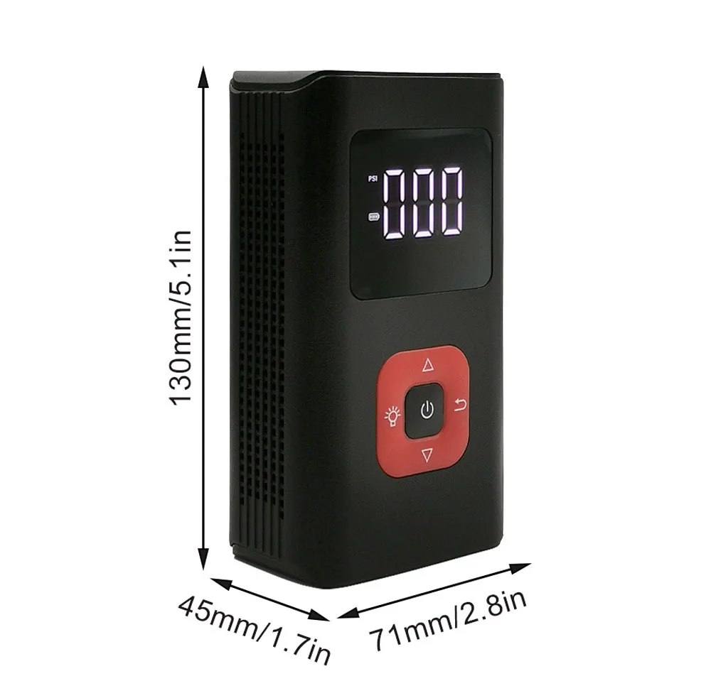 cordless car air compressor rechargebale car tire inflator mini electric portable car pump