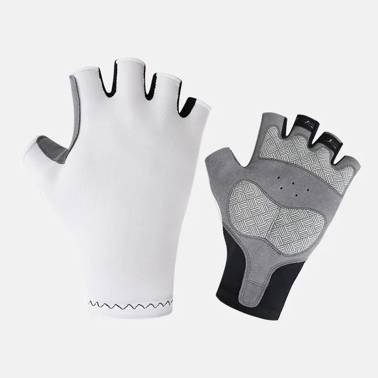 High quality black cycling gloves custom sublimation printing color and pattern half finger cycling gloves manufacturer