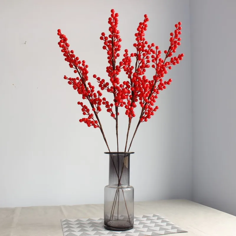 84 см дроп-доставка лидер продаж 4 ветки красочные искусственные ягодные фрукты