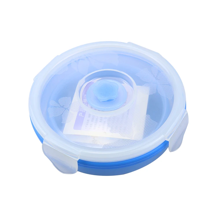 Silicone Collapsible Food Storage Containers Folding Silicone Lunch Box Bento Box Portable Food Storage Benton Container