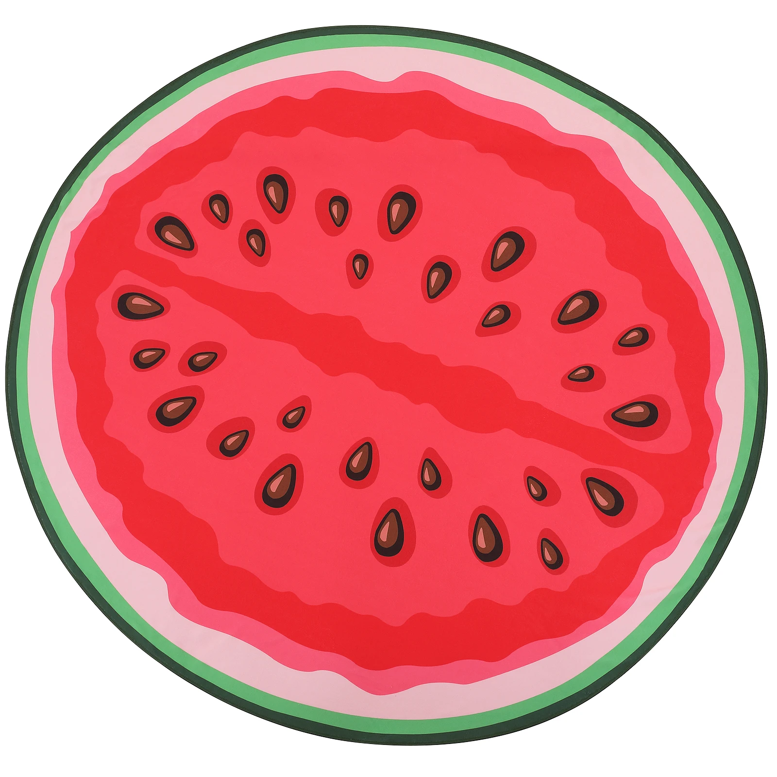 Custom Round Shape Watermelon Style Beach Towel Waterproof Personalized Sand Free Polyester Shaped Beach Towel
