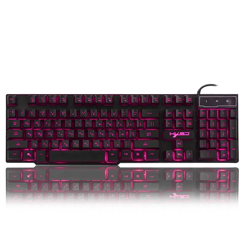Wholesale USB Wired Teclado Gamer Electronic Glowing Backlit Colored Cheap Gaming Keyboard