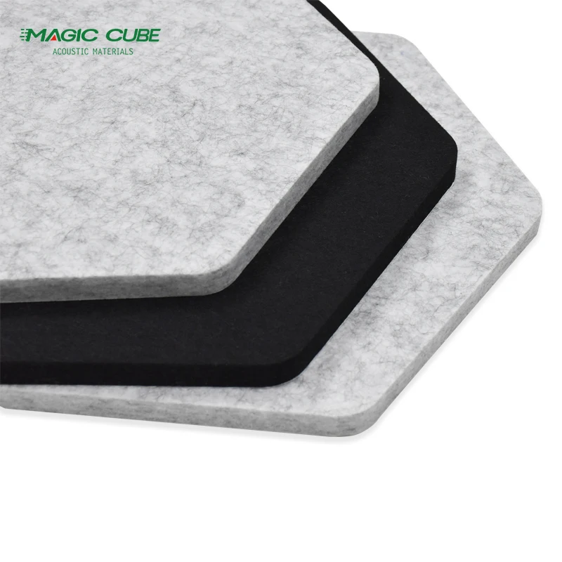 polyester fiber wall panel soundproof 3D auditorium grooved felt acoustic panel