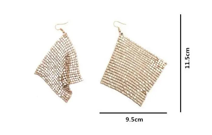 9 Colors Fashion Trend Shining Scales Aluminum Glitter Sequin Earrings 2022 Trend Statement Charm Earrings Jewelry